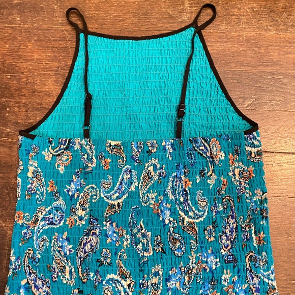 Teal flower pattern shirt - Picture 2 of 3